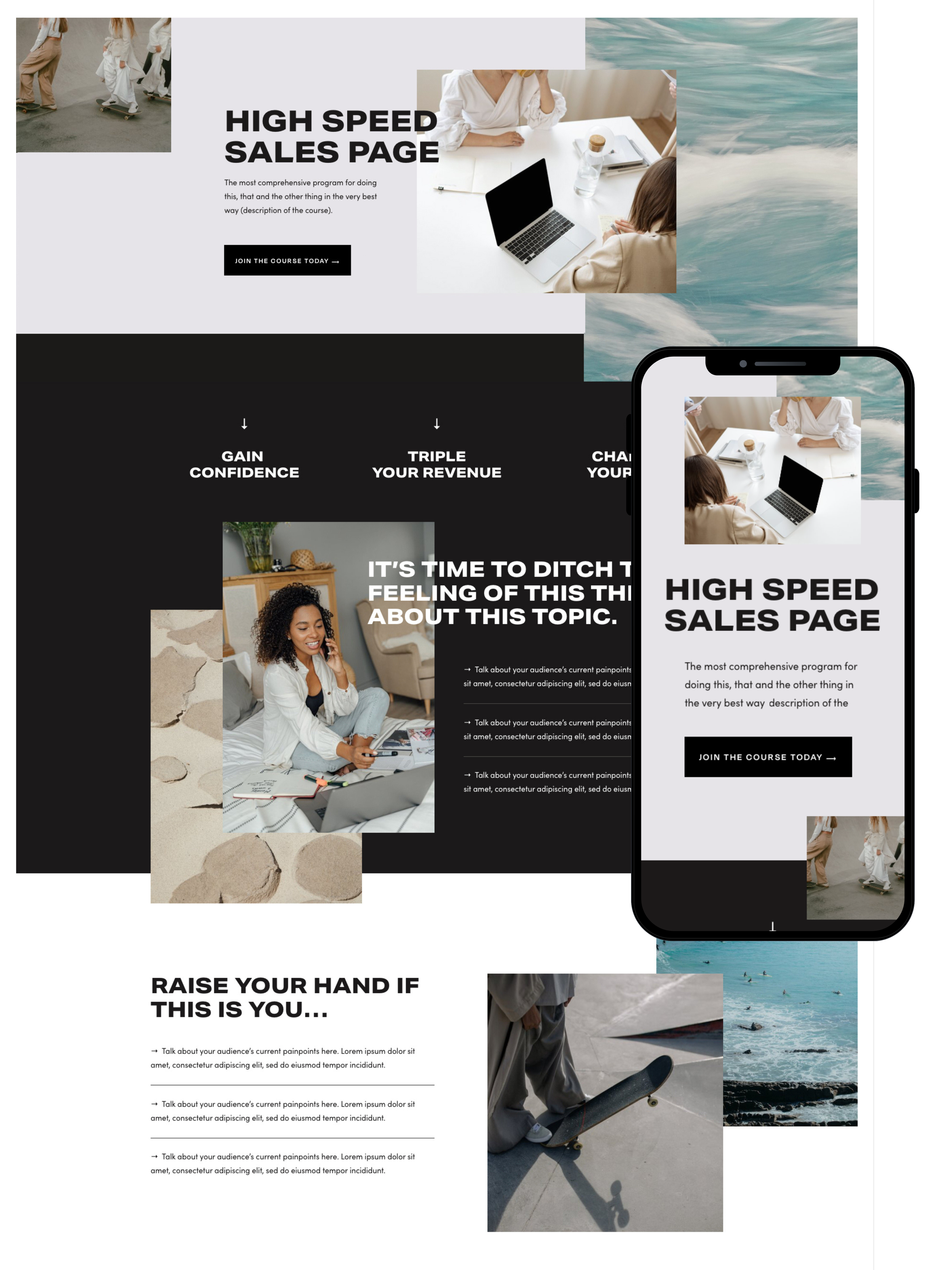 Sales Page Design | Elite Launch Design - Create in California for Higher Conversions